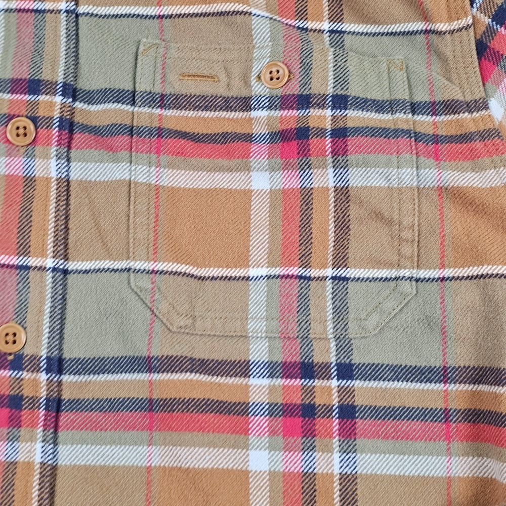 Best Made Co Shirt Mens Small Brown Plaid Flannel Button Up Cotton Elbow Patch - Picture 4 of 11